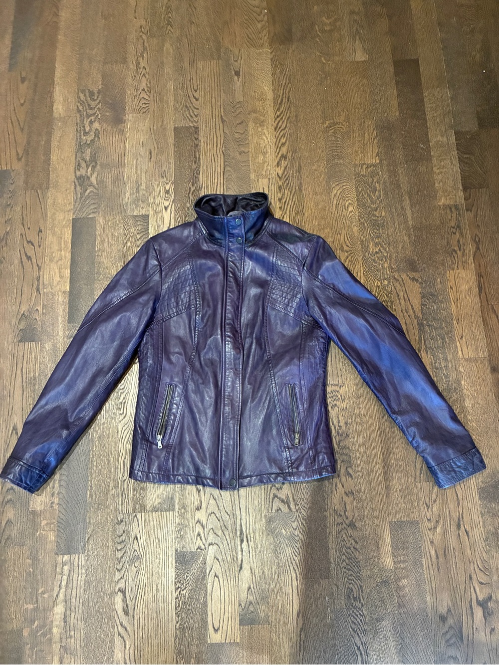 MIlestone Women's Purple Leather Jacket Size M